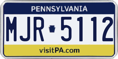 PA license plate MJR5112