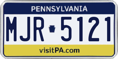 PA license plate MJR5121