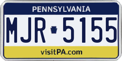 PA license plate MJR5155