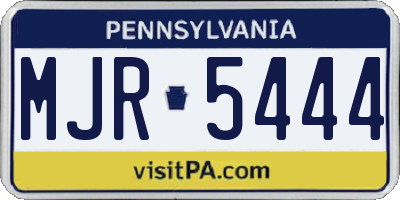 PA license plate MJR5444