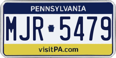 PA license plate MJR5479