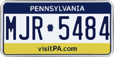 PA license plate MJR5484