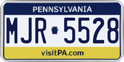 PA license plate MJR5528