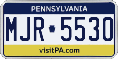 PA license plate MJR5530