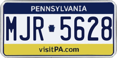 PA license plate MJR5628