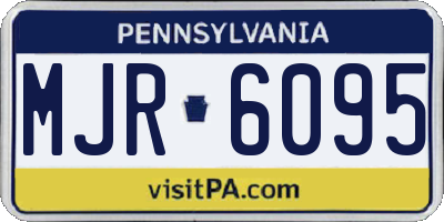 PA license plate MJR6095