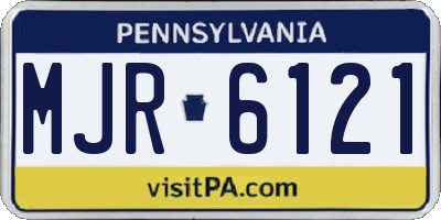 PA license plate MJR6121