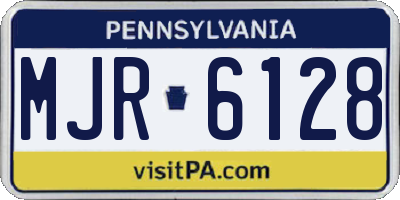 PA license plate MJR6128