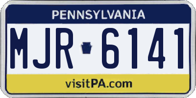 PA license plate MJR6141