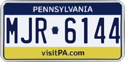 PA license plate MJR6144