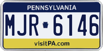 PA license plate MJR6146