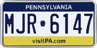 PA license plate MJR6147