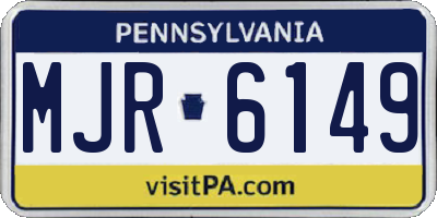 PA license plate MJR6149