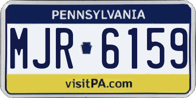 PA license plate MJR6159