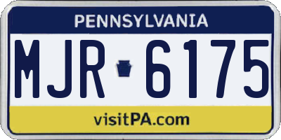 PA license plate MJR6175