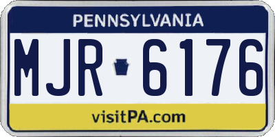 PA license plate MJR6176