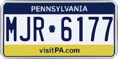 PA license plate MJR6177
