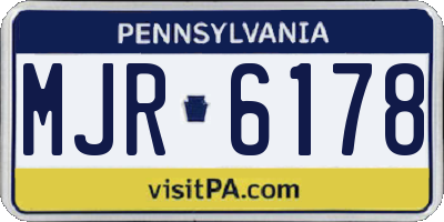 PA license plate MJR6178