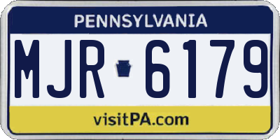 PA license plate MJR6179