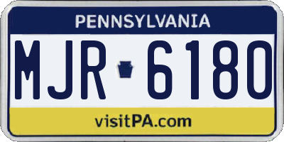 PA license plate MJR6180