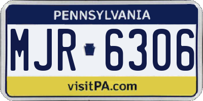 PA license plate MJR6306