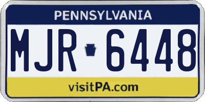 PA license plate MJR6448
