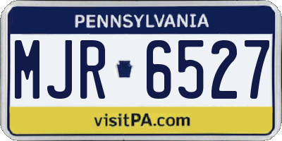 PA license plate MJR6527