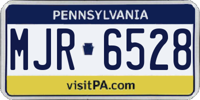 PA license plate MJR6528