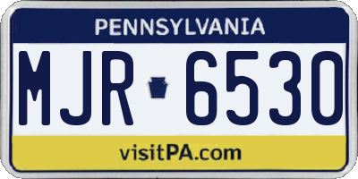 PA license plate MJR6530