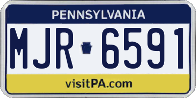 PA license plate MJR6591
