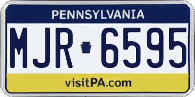 PA license plate MJR6595