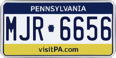 PA license plate MJR6656