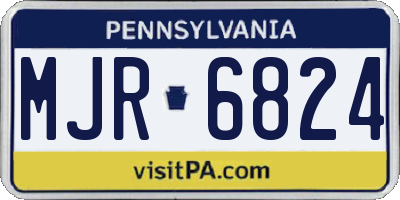PA license plate MJR6824