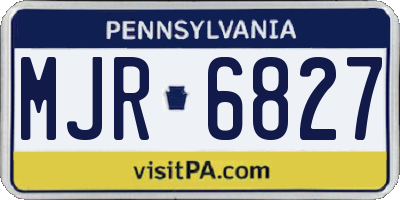 PA license plate MJR6827