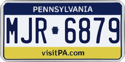 PA license plate MJR6879