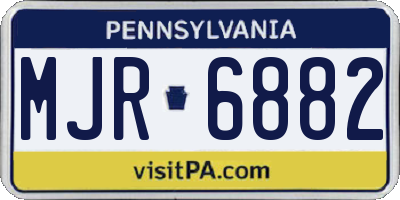 PA license plate MJR6882