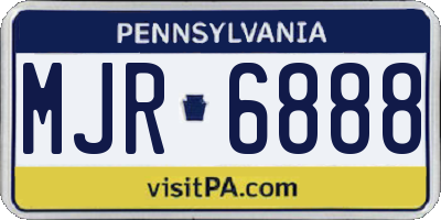 PA license plate MJR6888