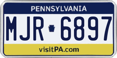 PA license plate MJR6897