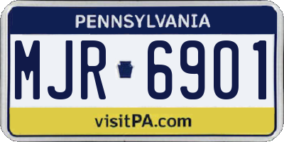 PA license plate MJR6901