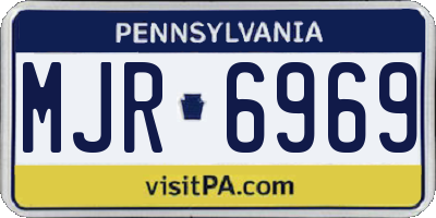 PA license plate MJR6969