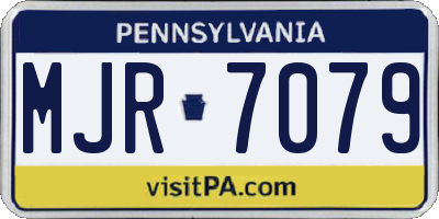 PA license plate MJR7079