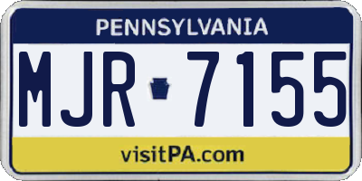 PA license plate MJR7155