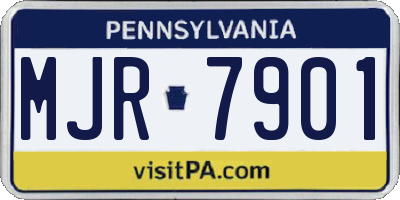 PA license plate MJR7901