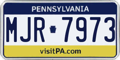 PA license plate MJR7973