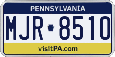 PA license plate MJR8510