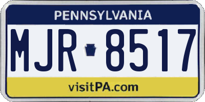 PA license plate MJR8517