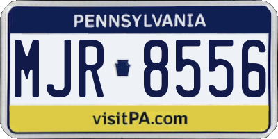 PA license plate MJR8556