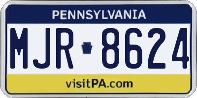 PA license plate MJR8624