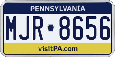 PA license plate MJR8656