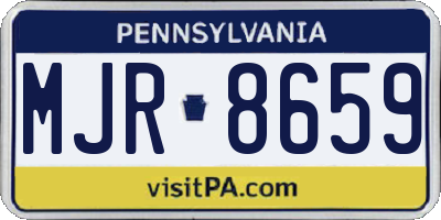 PA license plate MJR8659